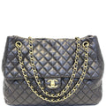 CHANEL Large Shopping Flap Shoulder Bag Black