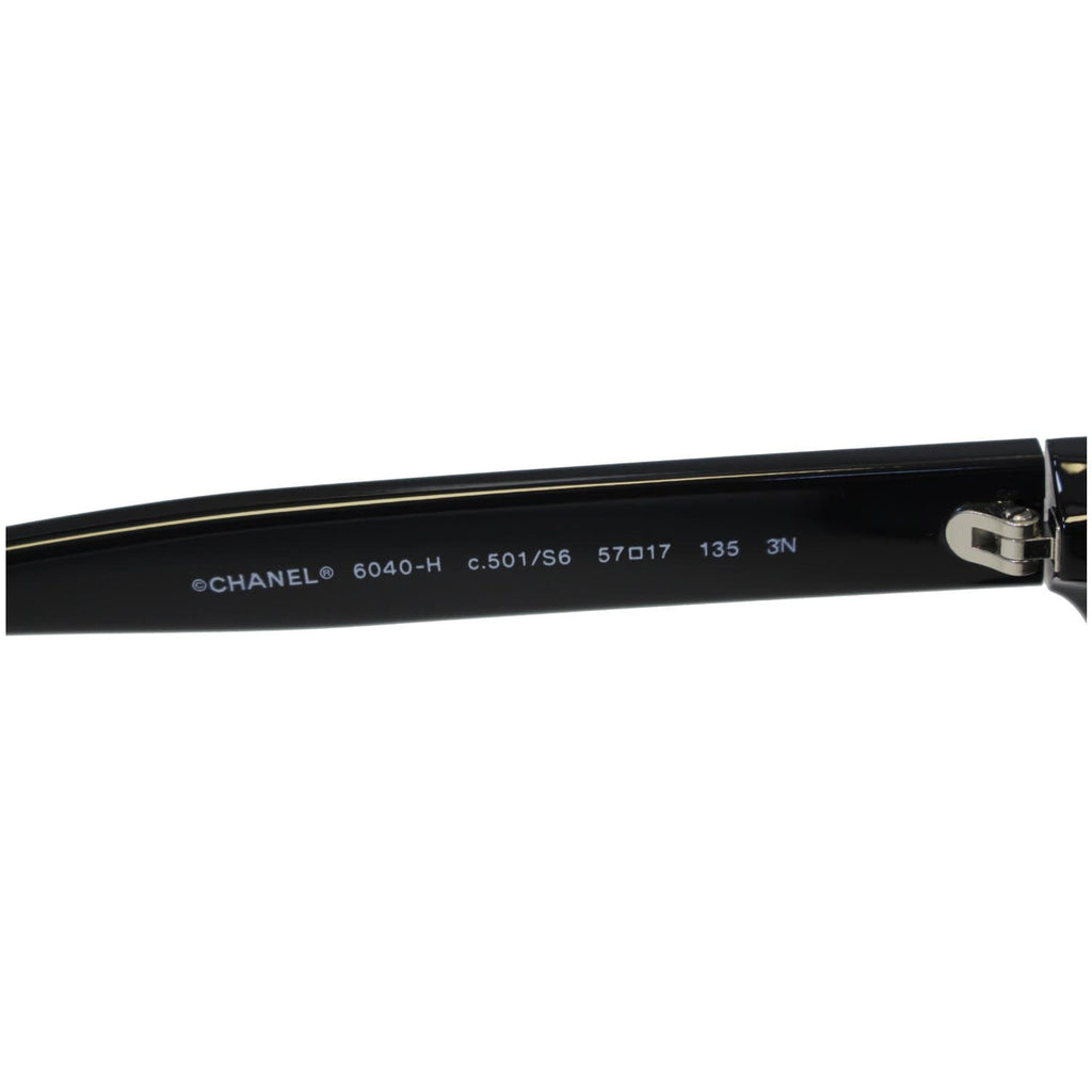 CHANEL Pearl Butterfly Sunglasses Black 6040-H