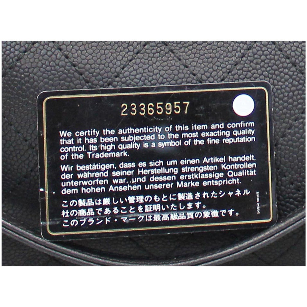 CHANEL Large Shopping Grained Vegetal Calfskin Tote Bag Black