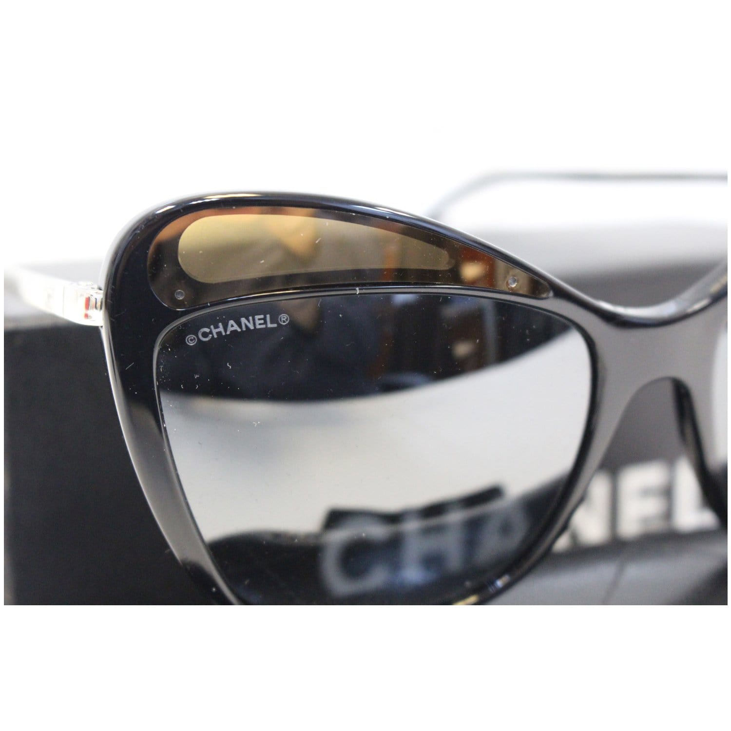 CHANEL Butterfly Runway Sunglasses Black
