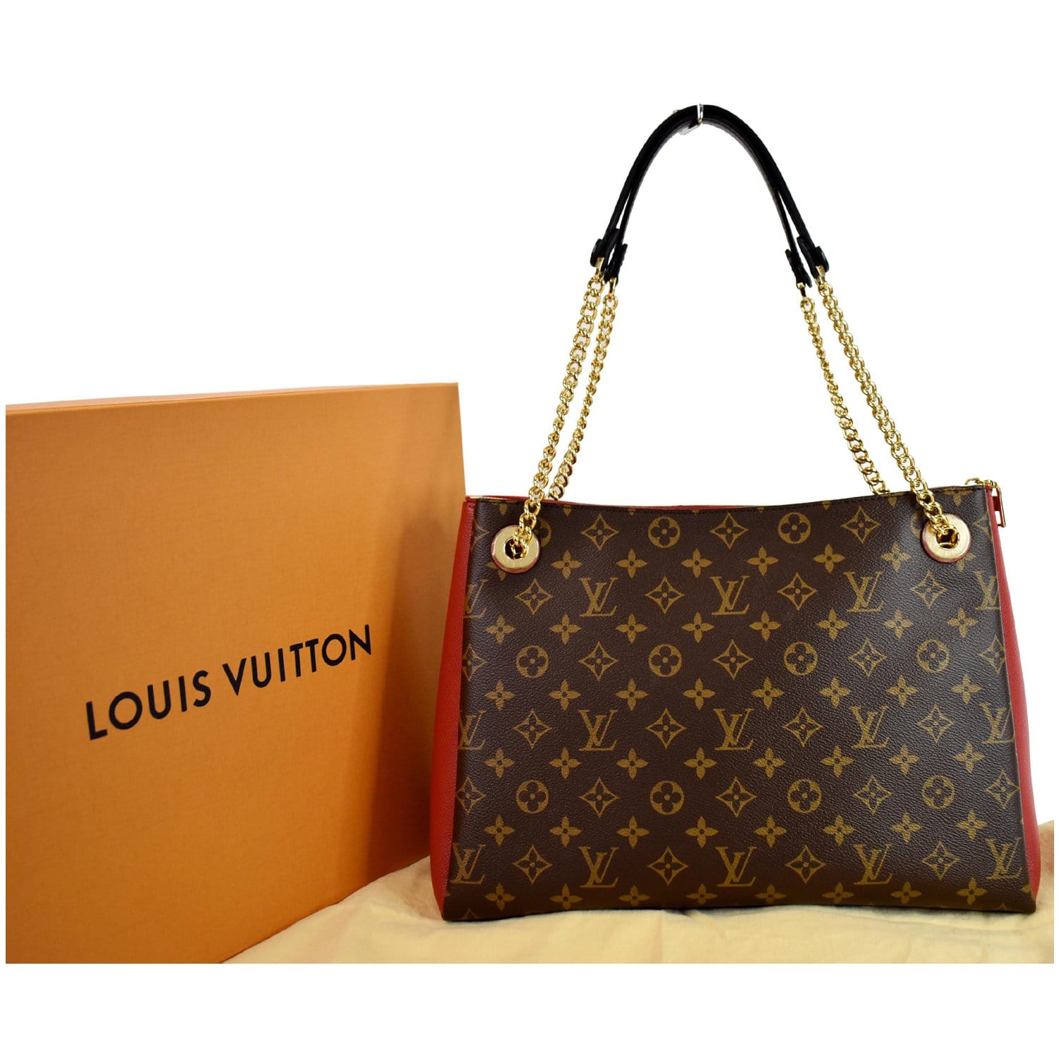 LOUIS VUITTON Surene MM Monogram Canvas Shoulder Bag Cerise