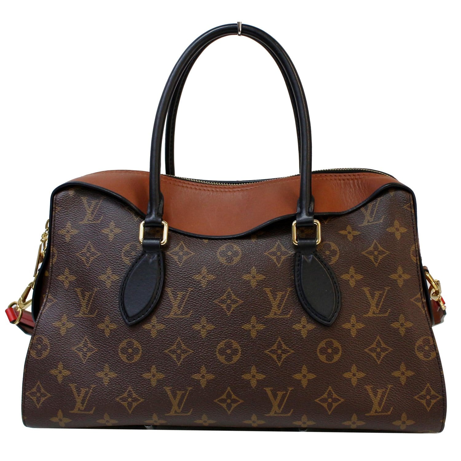 LOUIS VUITTON Tuileries Monogram Canvas Tote Shoulder Bag Brown