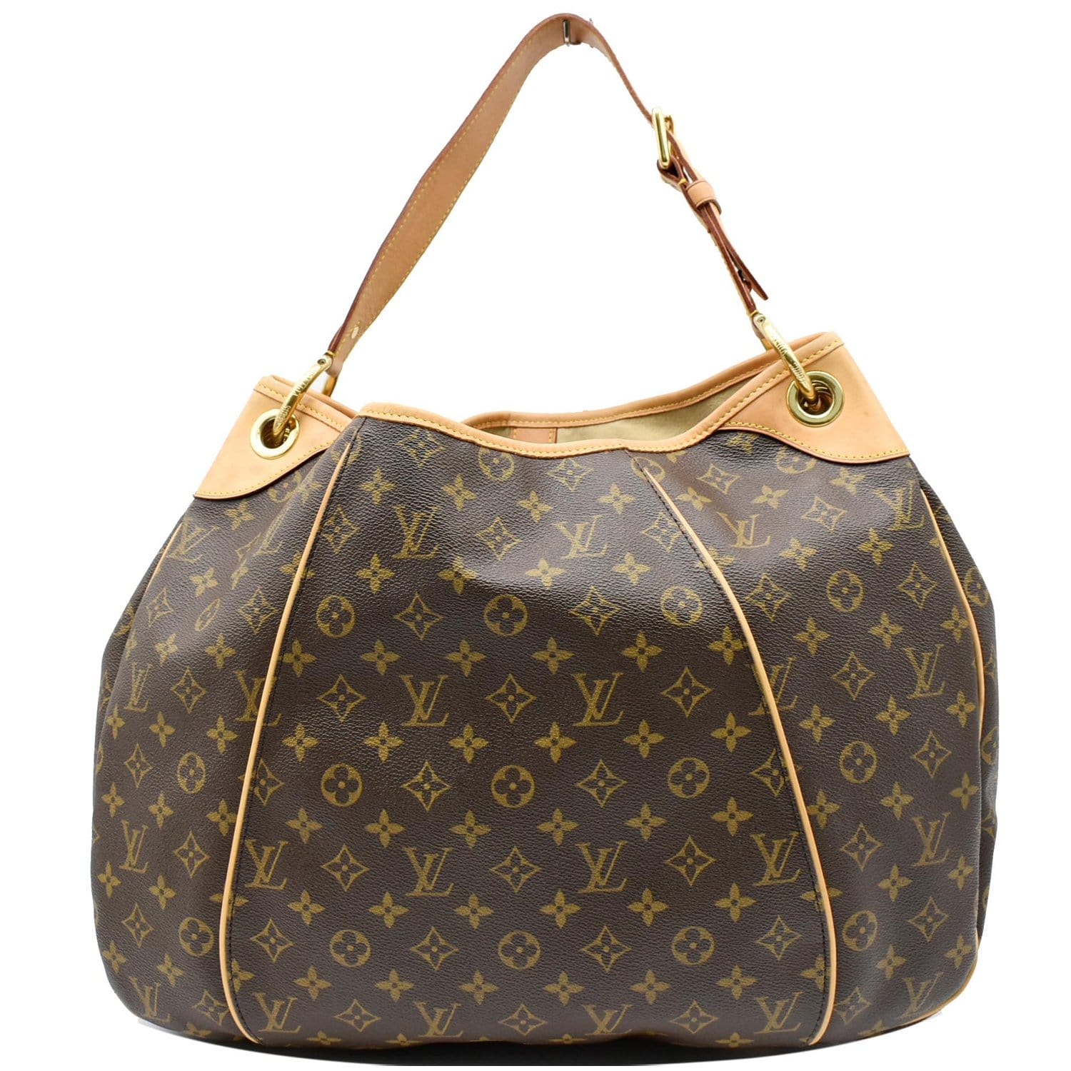 LOUIS VUITTON Galliera GM Monogram Canvas Shoulder Tote Bag Brown