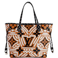 LOUIS VUITTON Neverfull Crafty MM Monogram Gaint Canvas Tote Bag Caramel
