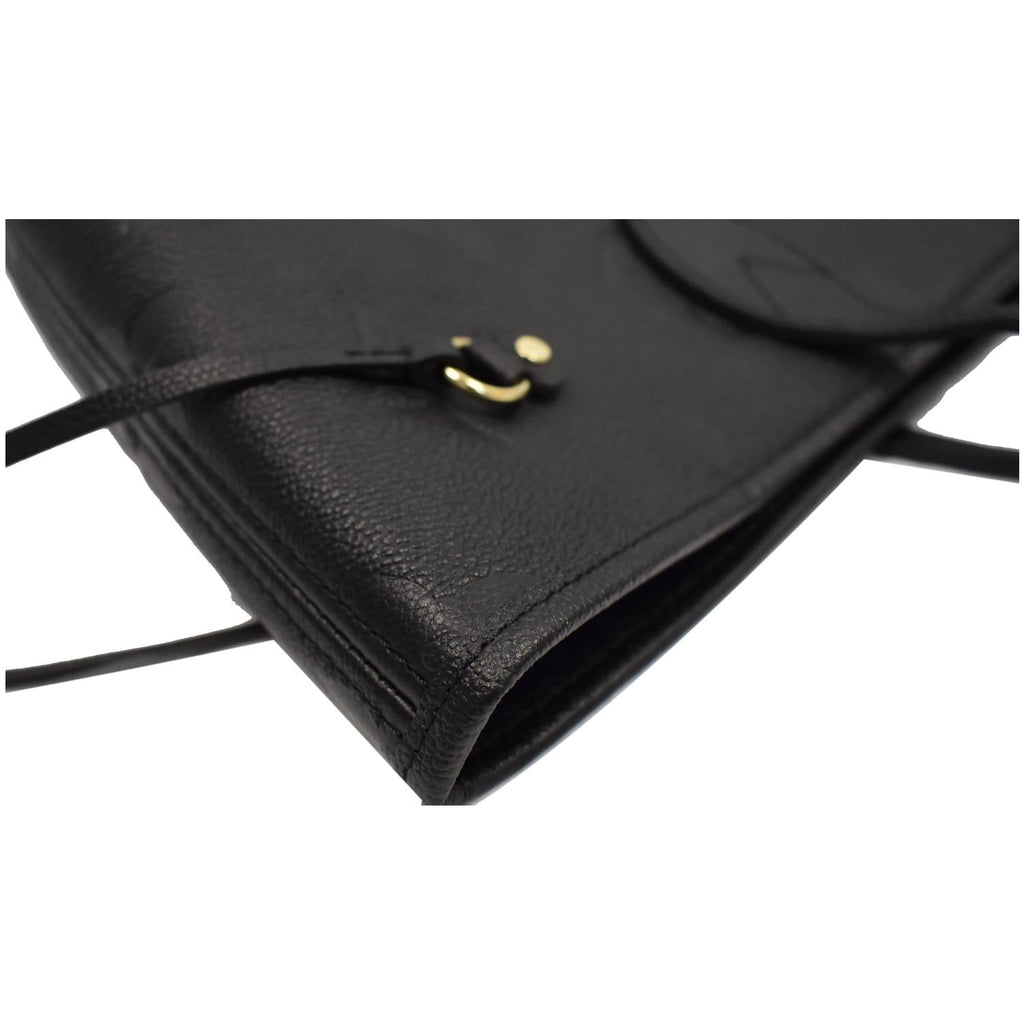 LOUIS VUITTON Neverfull MM Monogram Empreinte Tote Bag Black