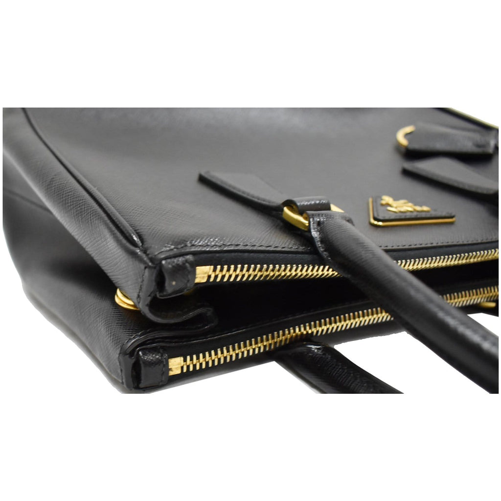 PRADA Galleria Small Saffiano Leather Tote Bag Black