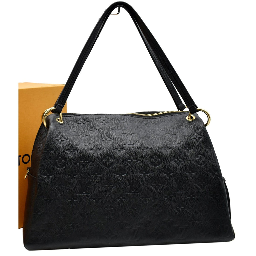 LOUIS VUITTON Ponthieu PM Empreinte Leather Shoulder Bag Black