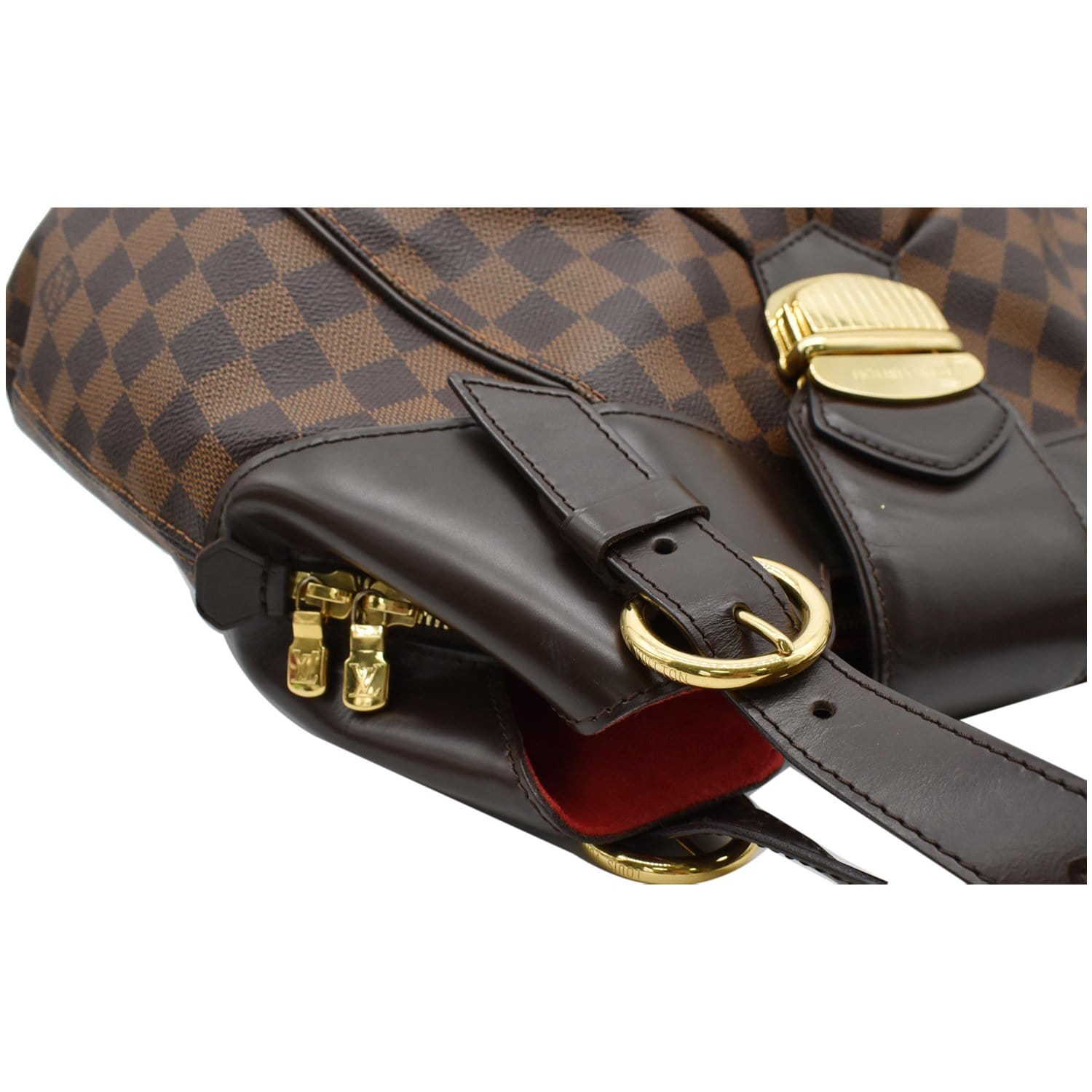 LOUIS VUITTON Sistina GM Damier Ebene Shoulder Bag Brown