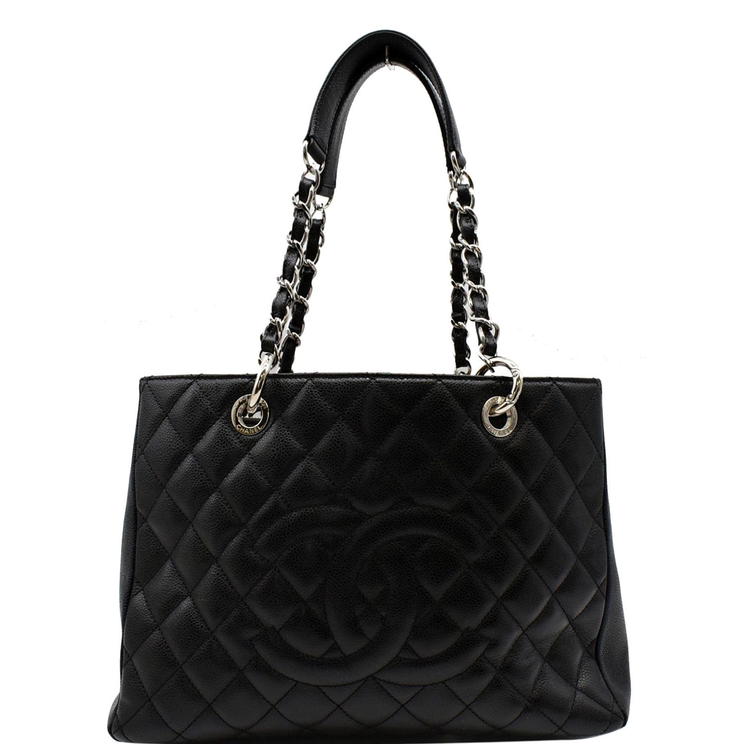 CHANEL Grand Shopping GST Caviar Leather Tote Bag Black