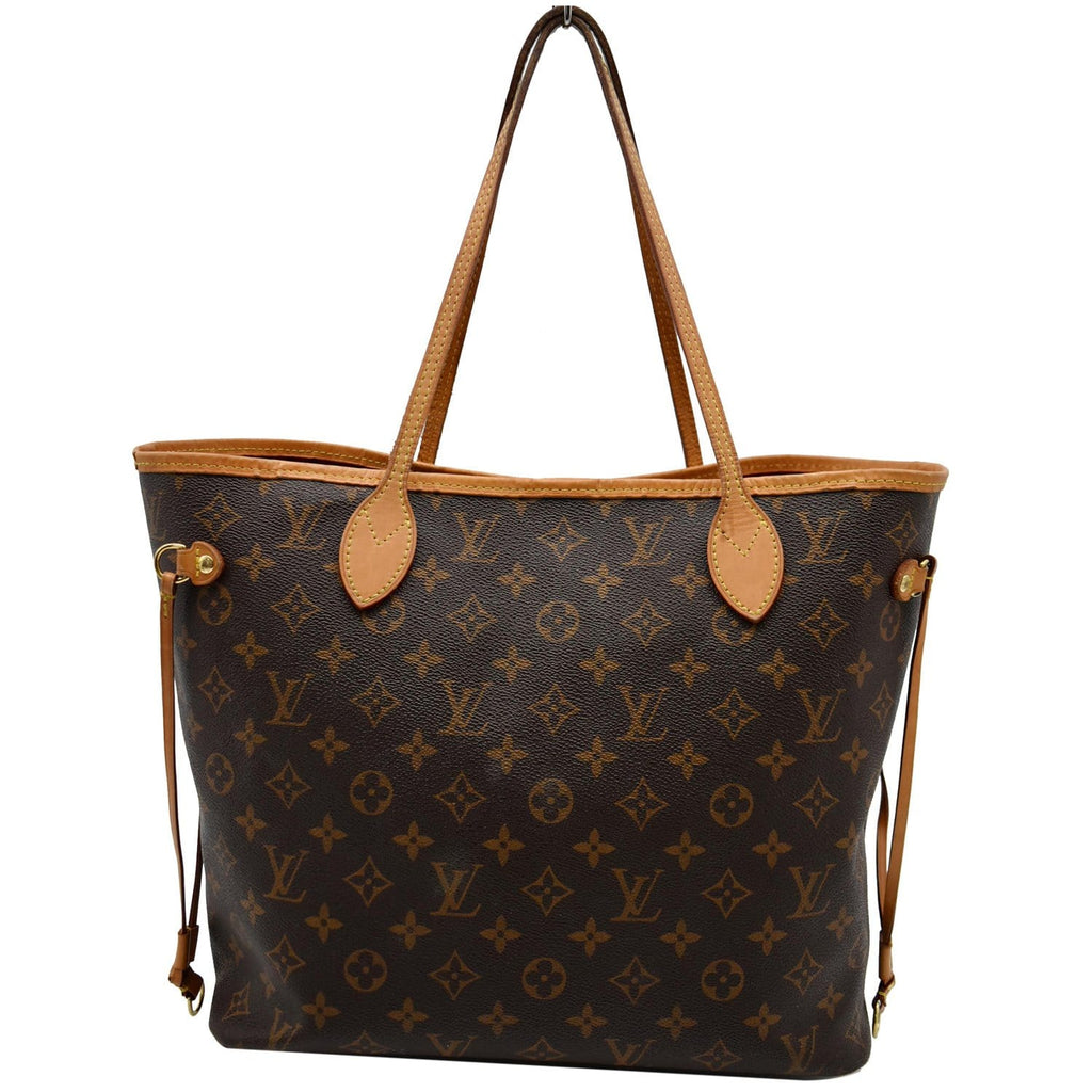 LOUIS VUITTON Neverfull MM Monogram Canvas Tote Bag Brown