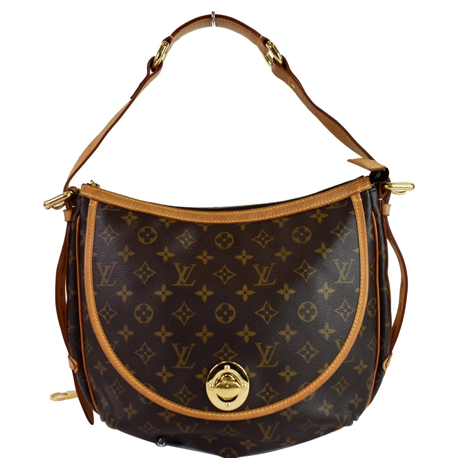 LOUIS VUITTON Tulum GM Monogram Canvas Shoulder Bag Brown