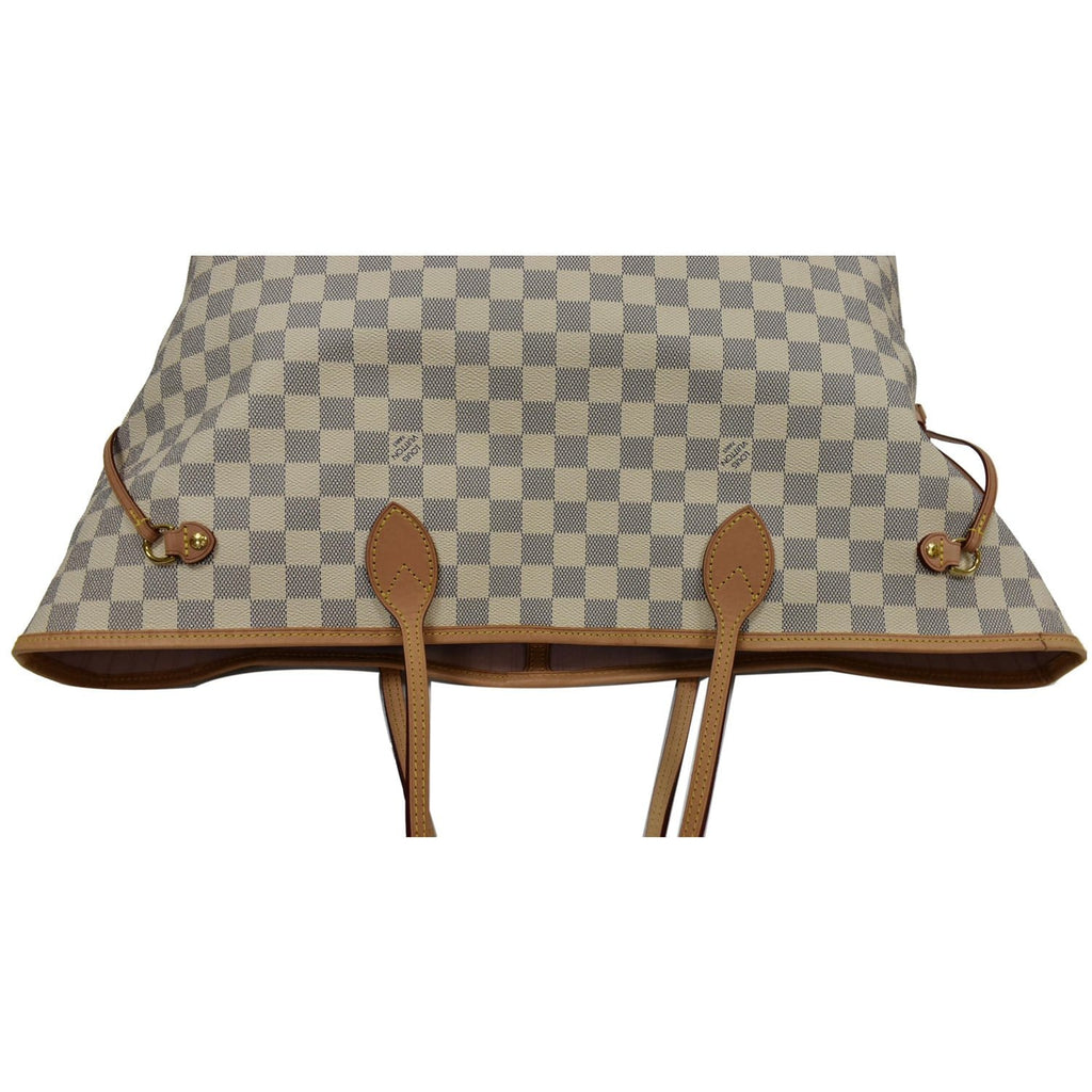 LOUIS VUITTON Neverfull GM Damier Azur Tote Bag Rose Ballerine