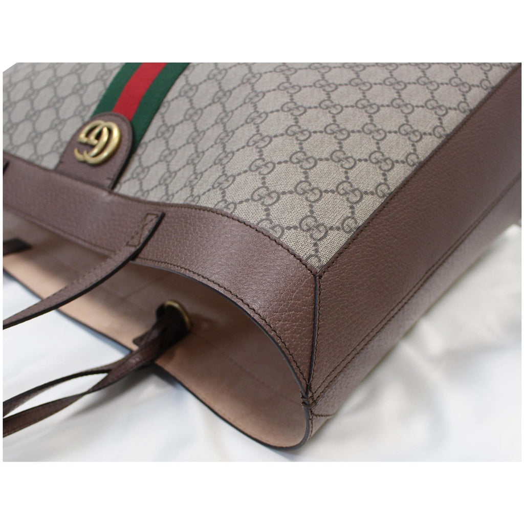 GUCCI Ophidia Soft GG Supreme Tote Bag Brown 547947