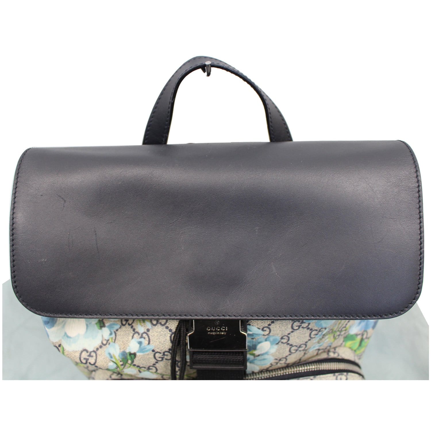 GUCCI Blooms Print GG Canvas Backpack Blue 406398