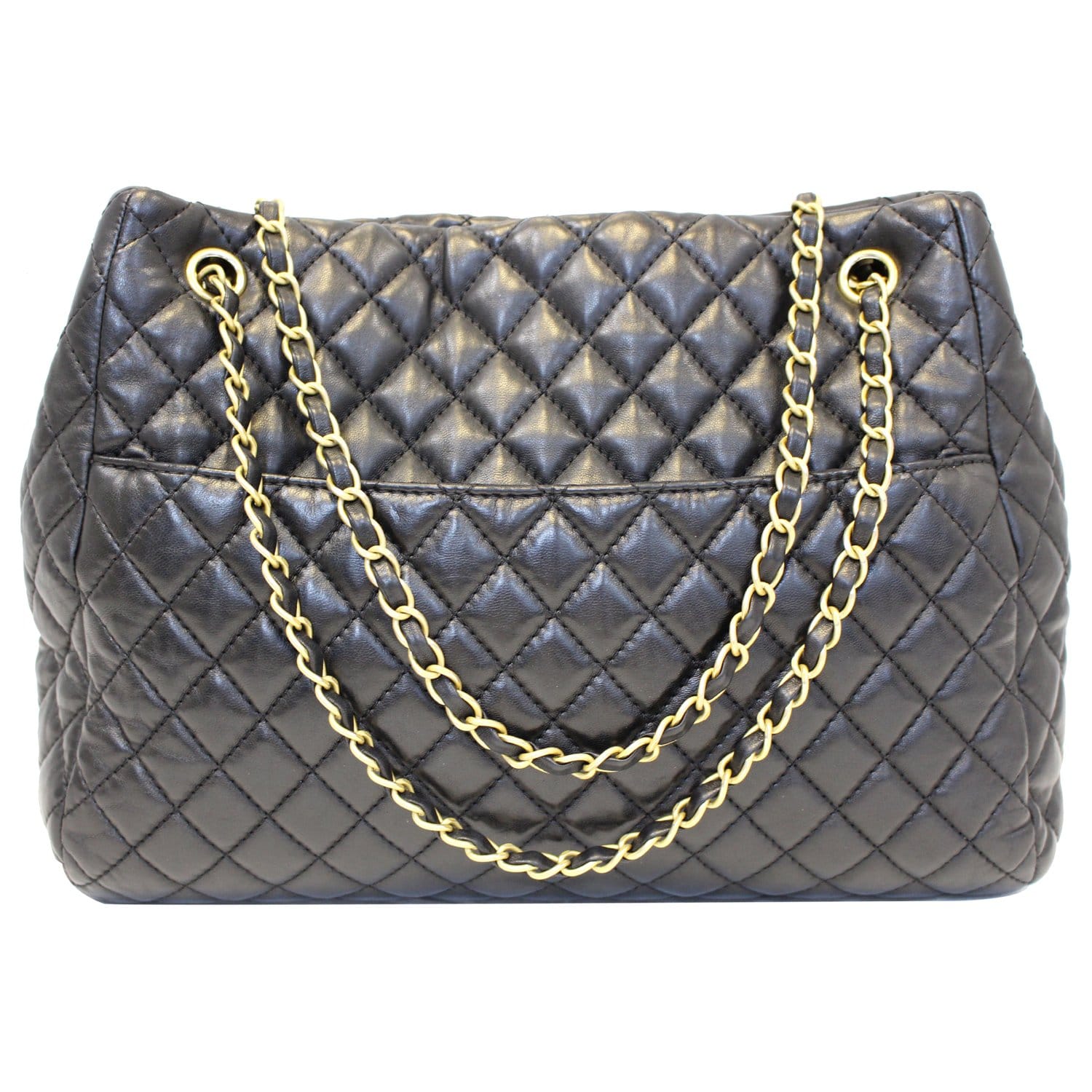 CHANEL Large Shopping Flap Shoulder Bag Black