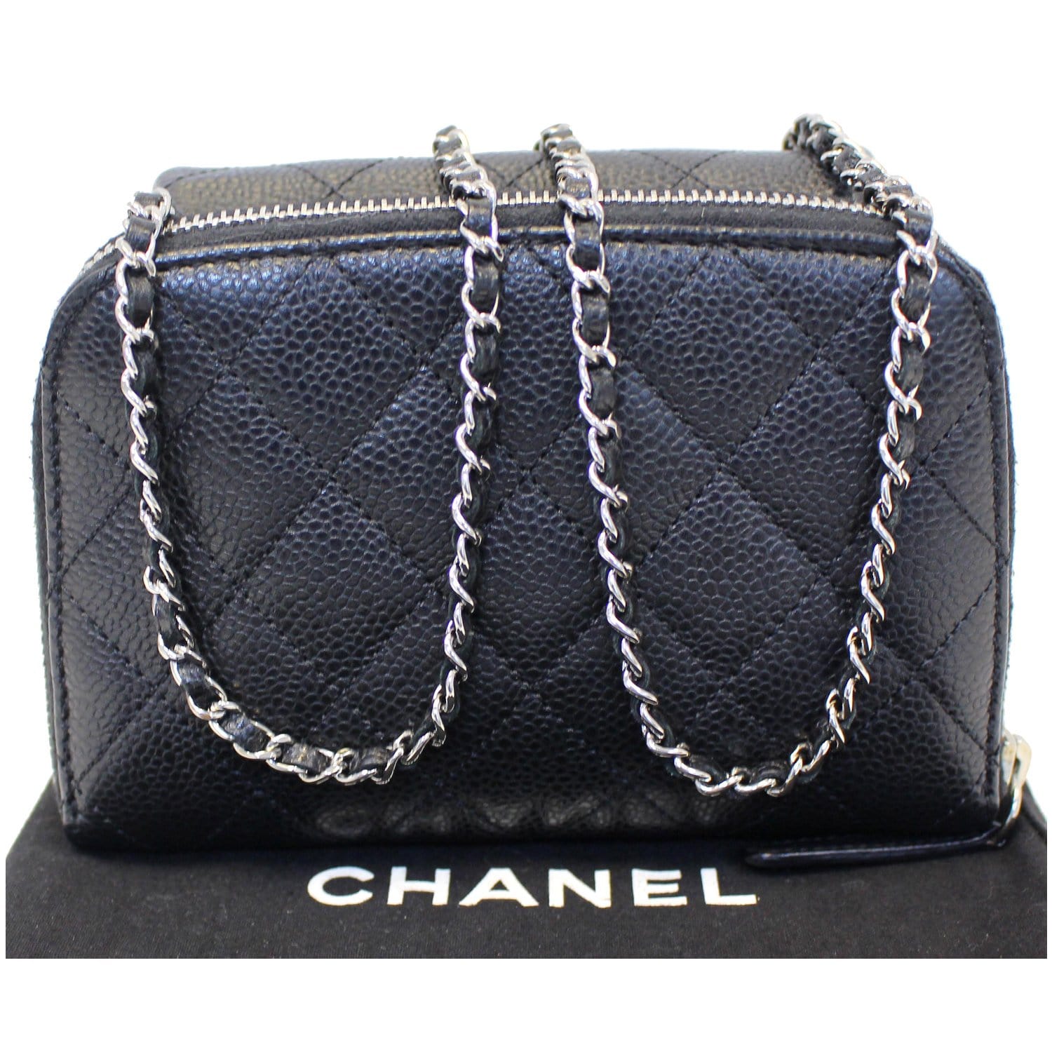 CHANEL Classic Mini Flap Quilted Lambskin Crossbody Bag Black