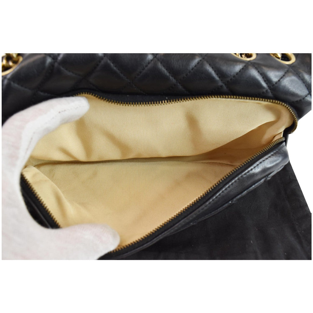 CHANEL CC Crown Flap Small Calfskin Leather Shoulder Bag Black