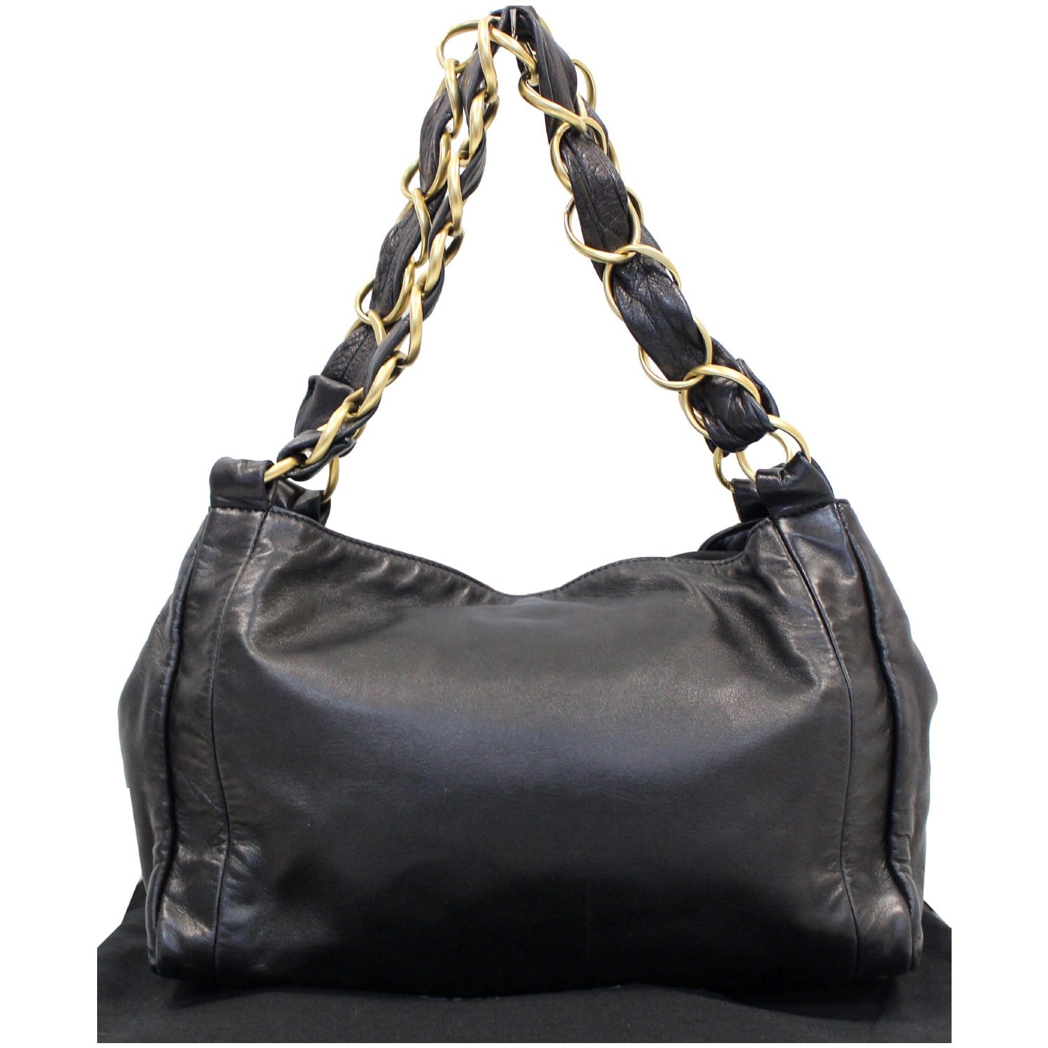 CHANEL CC Classic Small Lambskin Shoulder Bag Black
