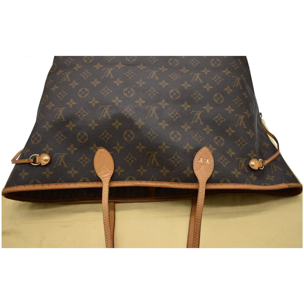 LOUIS VUITTON Neverfull GM Monogram Canvas Tote Bag Brown