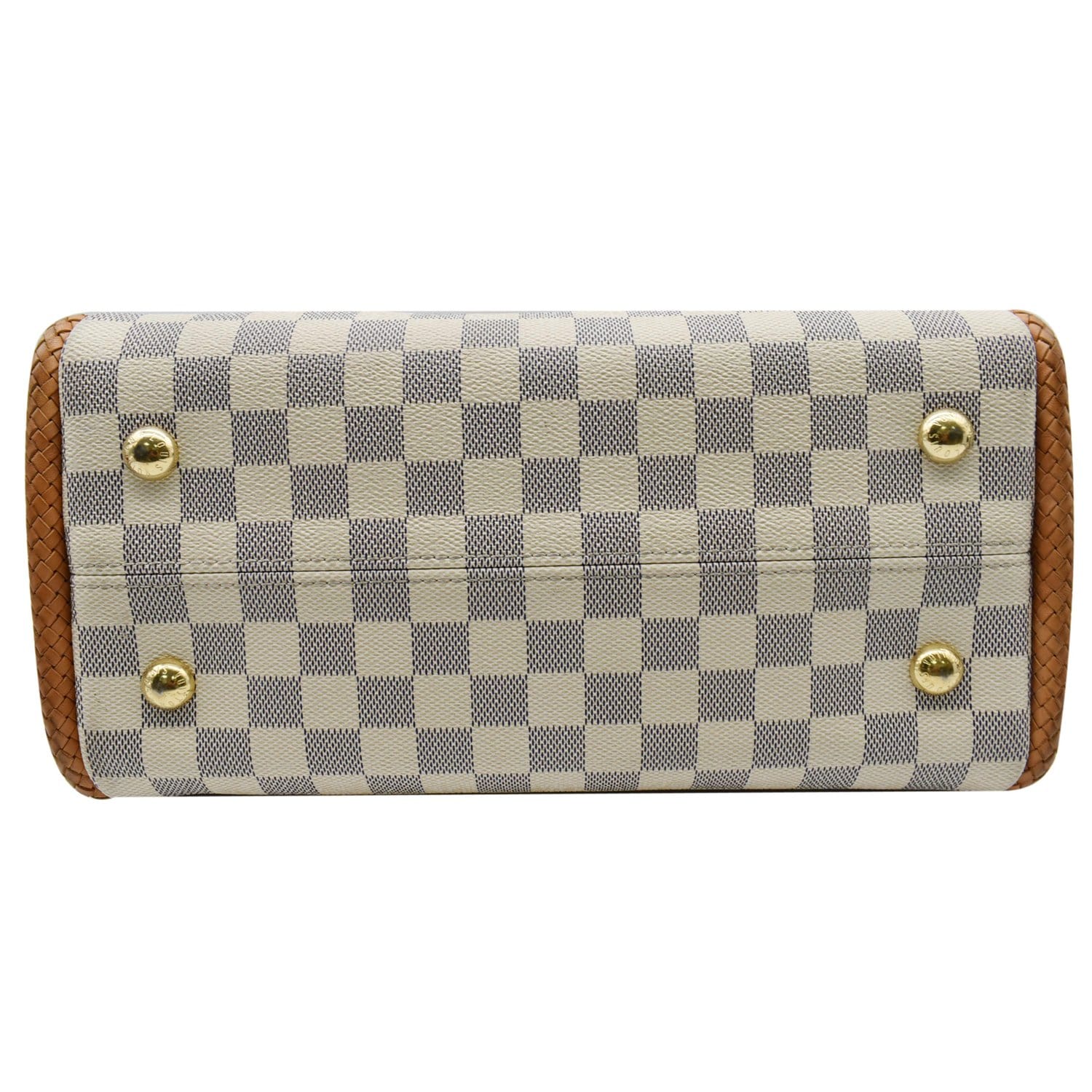 LOUIS VUITTON Propriano Damier Azur Tote Shoulder Bag White