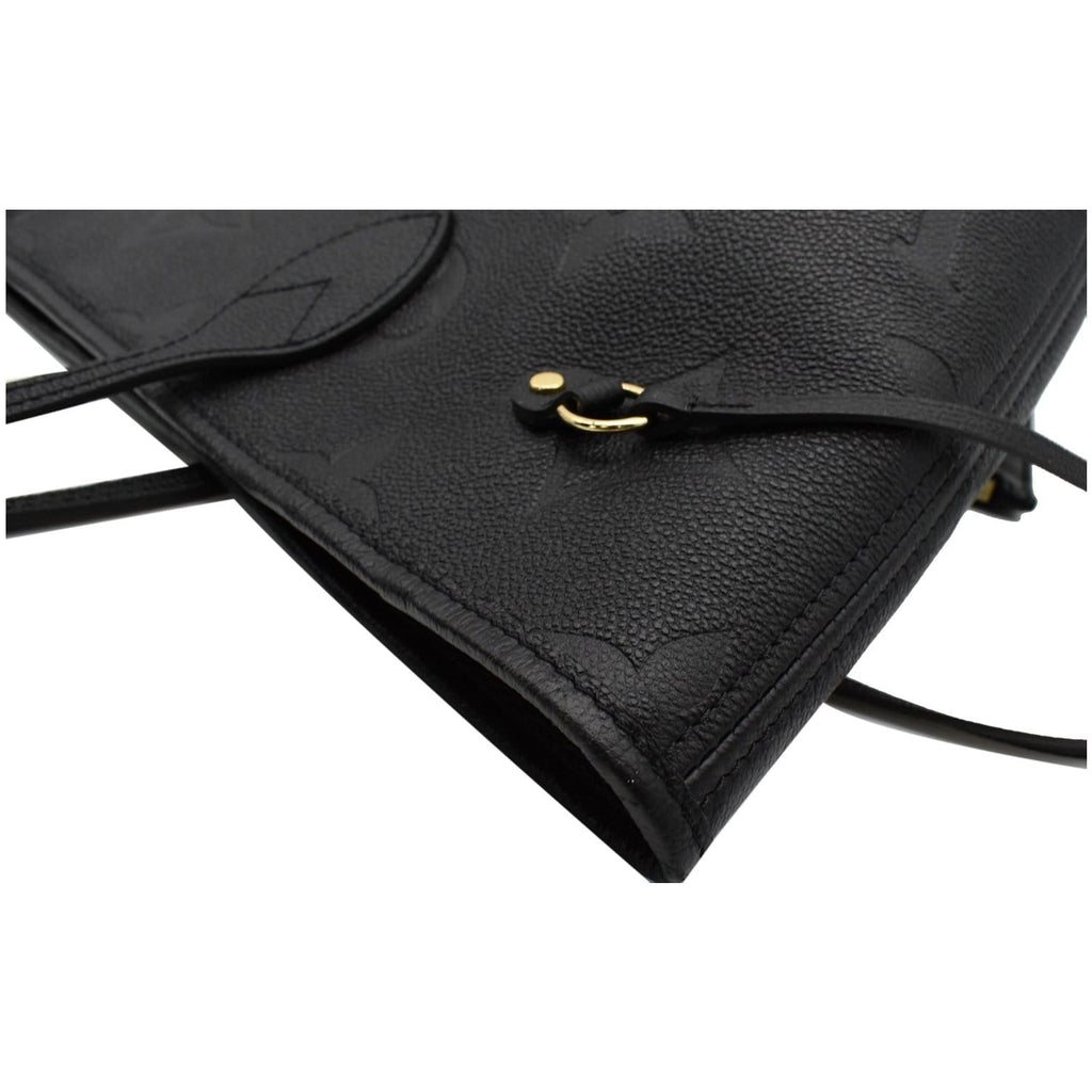 LOUIS VUITTON Neverfull MM Monogram Empreinte Tote Bag Black