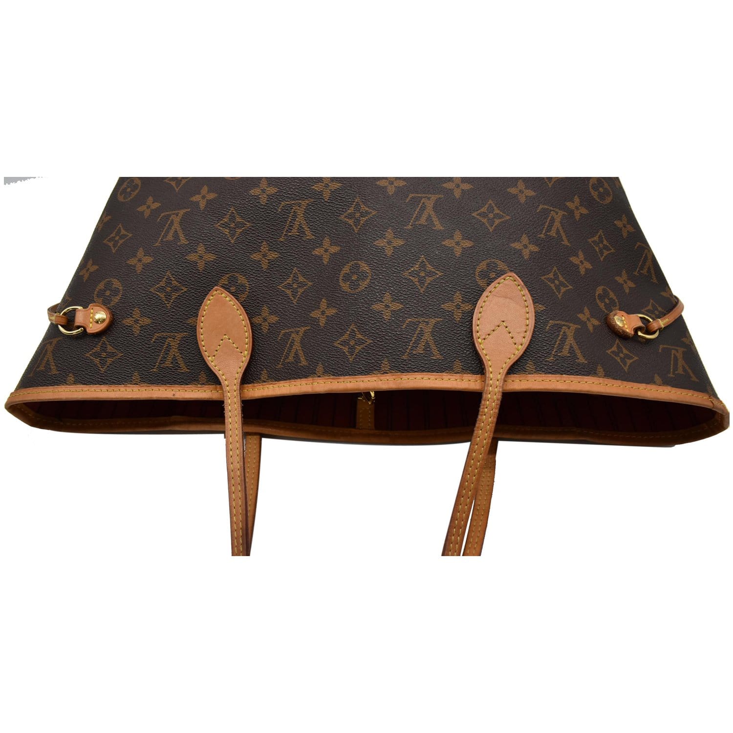 LOUIS VUITTON Neverfull MM Monogram Canvas Tote Bag Brown