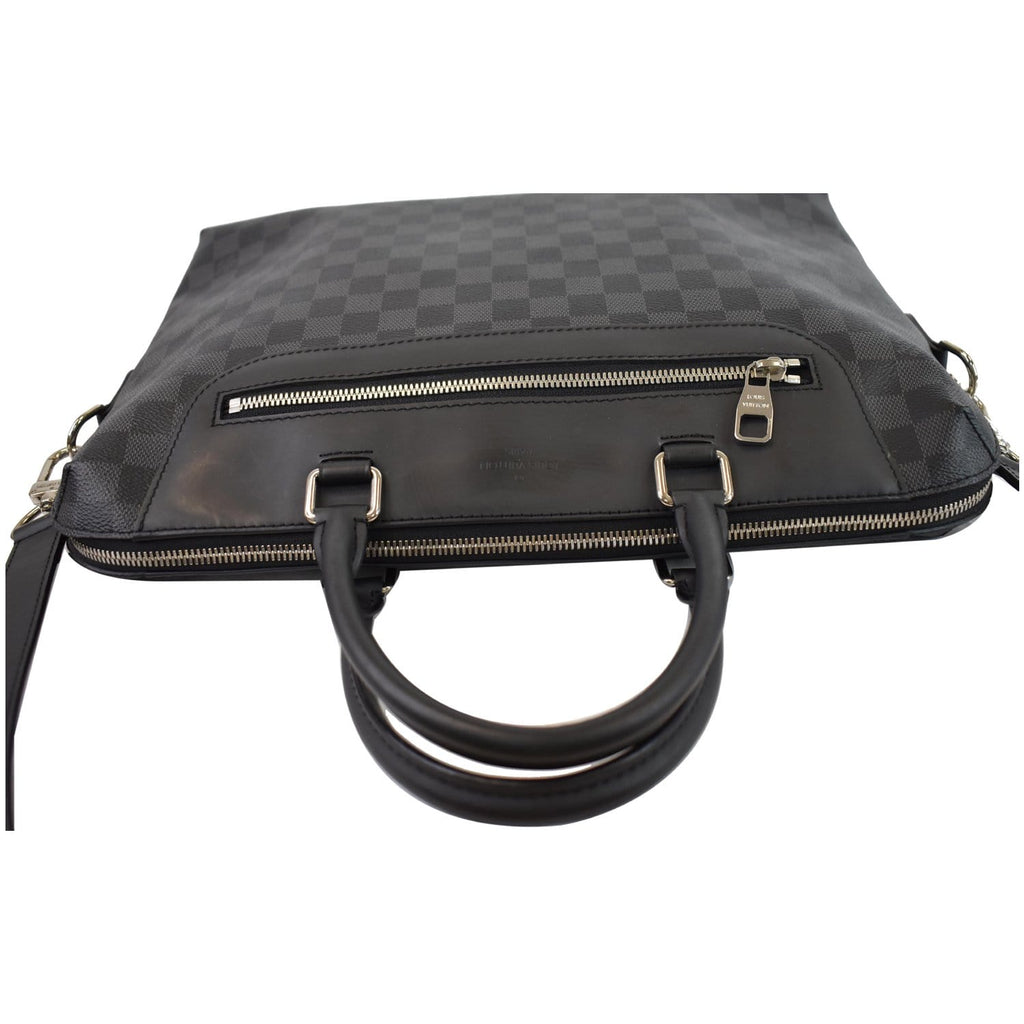 LOUIS VUITTON Porte-Documents Jour Graphite Briefcase Shoulder Bag Black