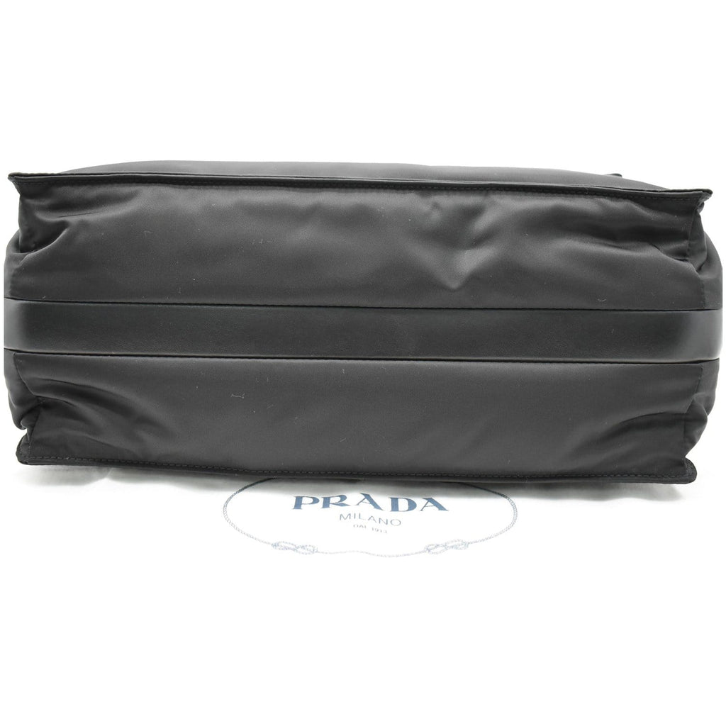 PRADA Large Padded Re-Nylon Shoulder Bag Black