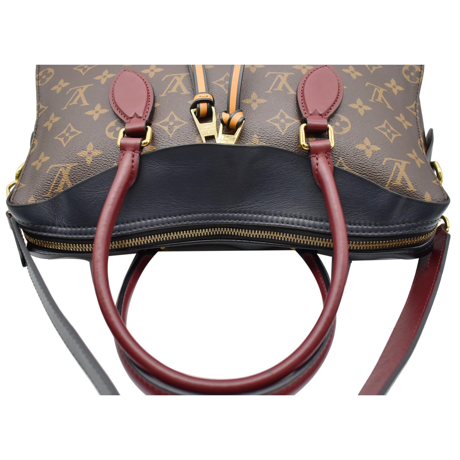 LOUIS VUITTON Tuileries Monogram Canvas Shoulder Bag Brown