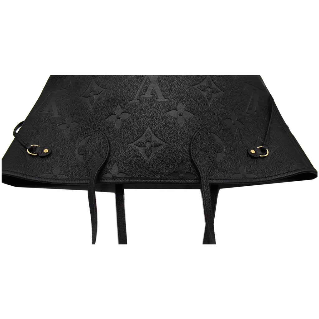LOUIS VUITTON Neverfull MM Monogram Empreinte Tote Bag Black