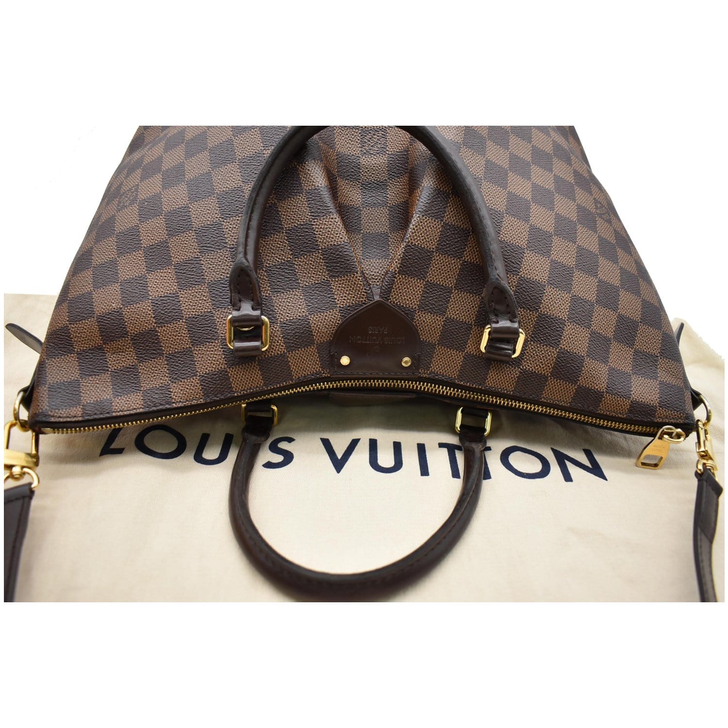 LOUIS VUITTON Siena MM Damier Ebene Shoulder Bag Brown