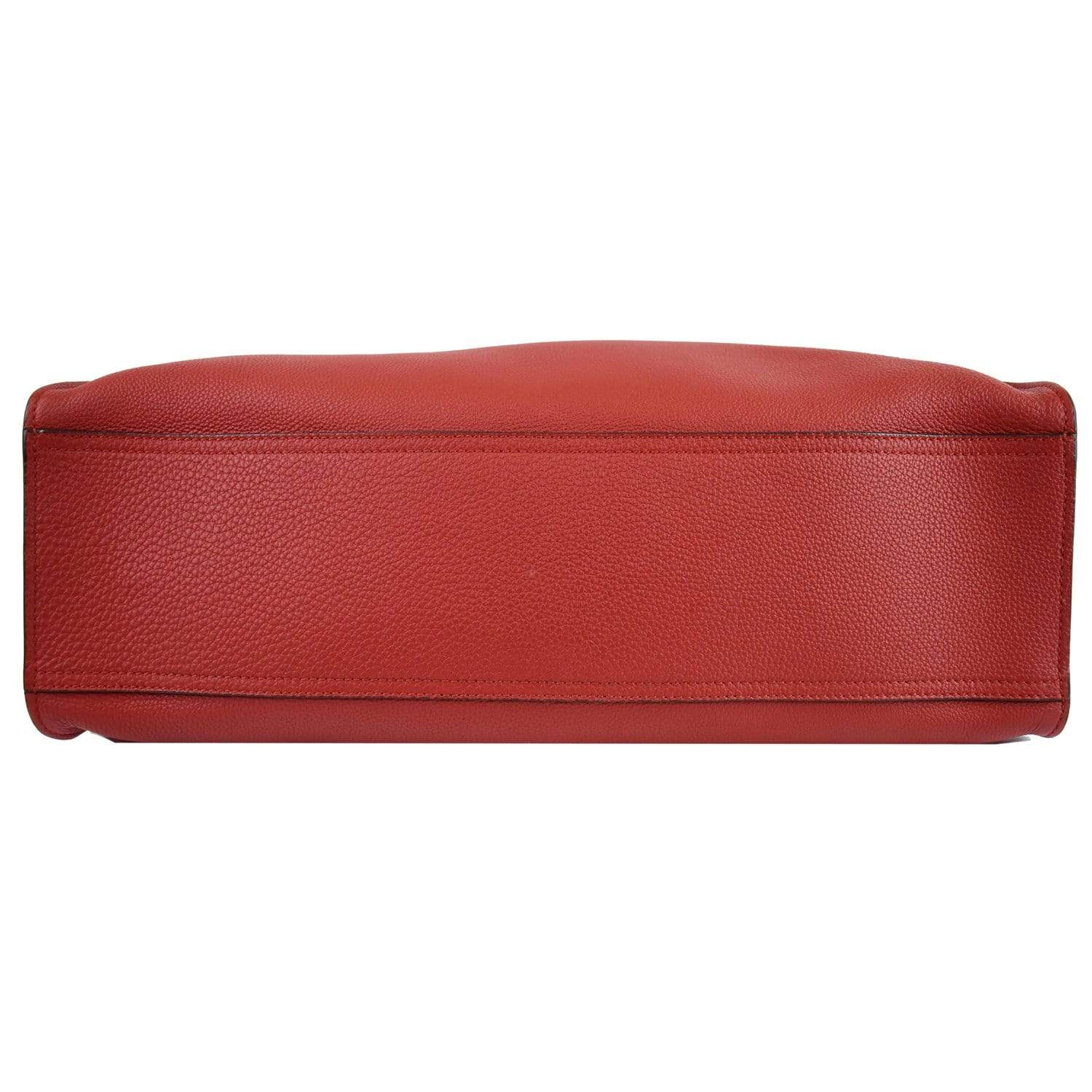 GUCCI Jackie Large Top Handle Leather Tote Bag Red 362970