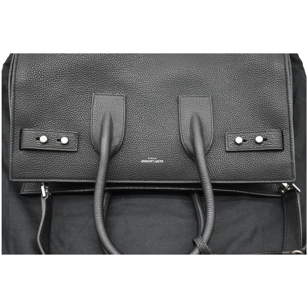 YVES SAINT LAURENT Sac de Jour Small Grained Leather Shoulder Bag Black