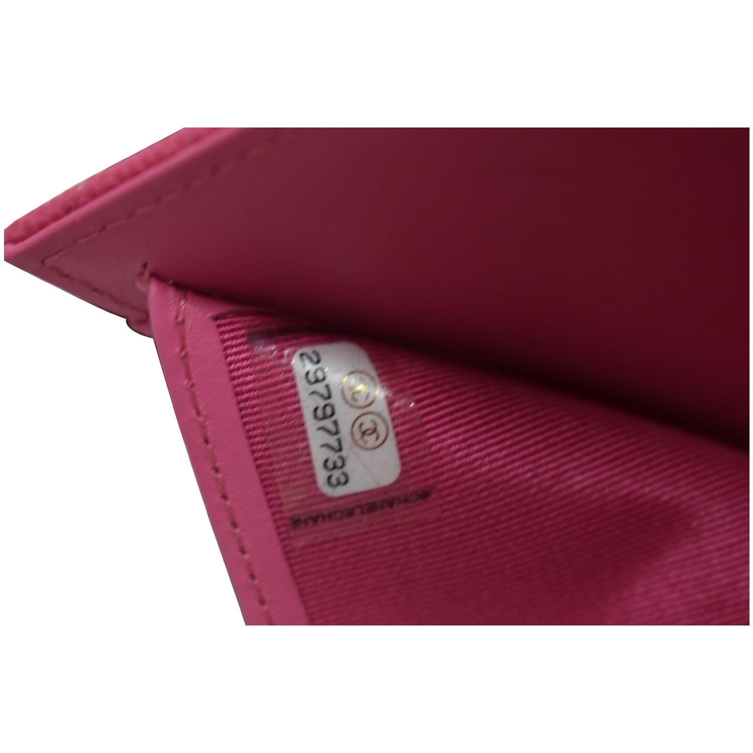 CHANEL CC Card Holder Caviar Quilted Leather Flap Wallet Pink