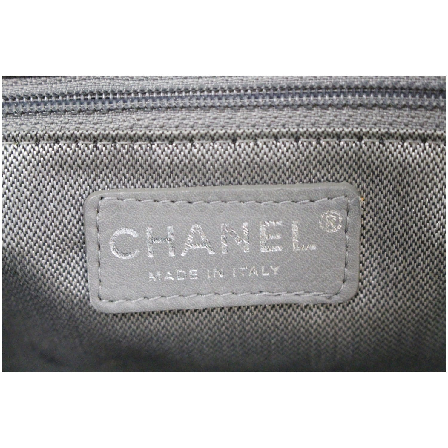 CHANEL Large CC Chain Lambskin Tote Shoulder Bag Cream