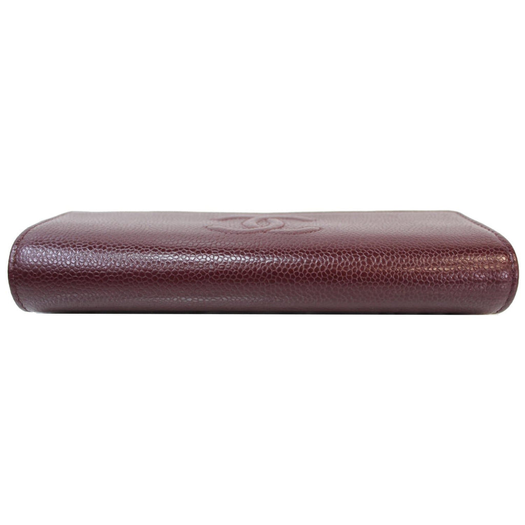 CHANEL Timeless CC Large Gusset Flap Caviar Wallet Burgundy - Last Call