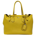 PRADA City Calf Buckle Tote Bag Yellow