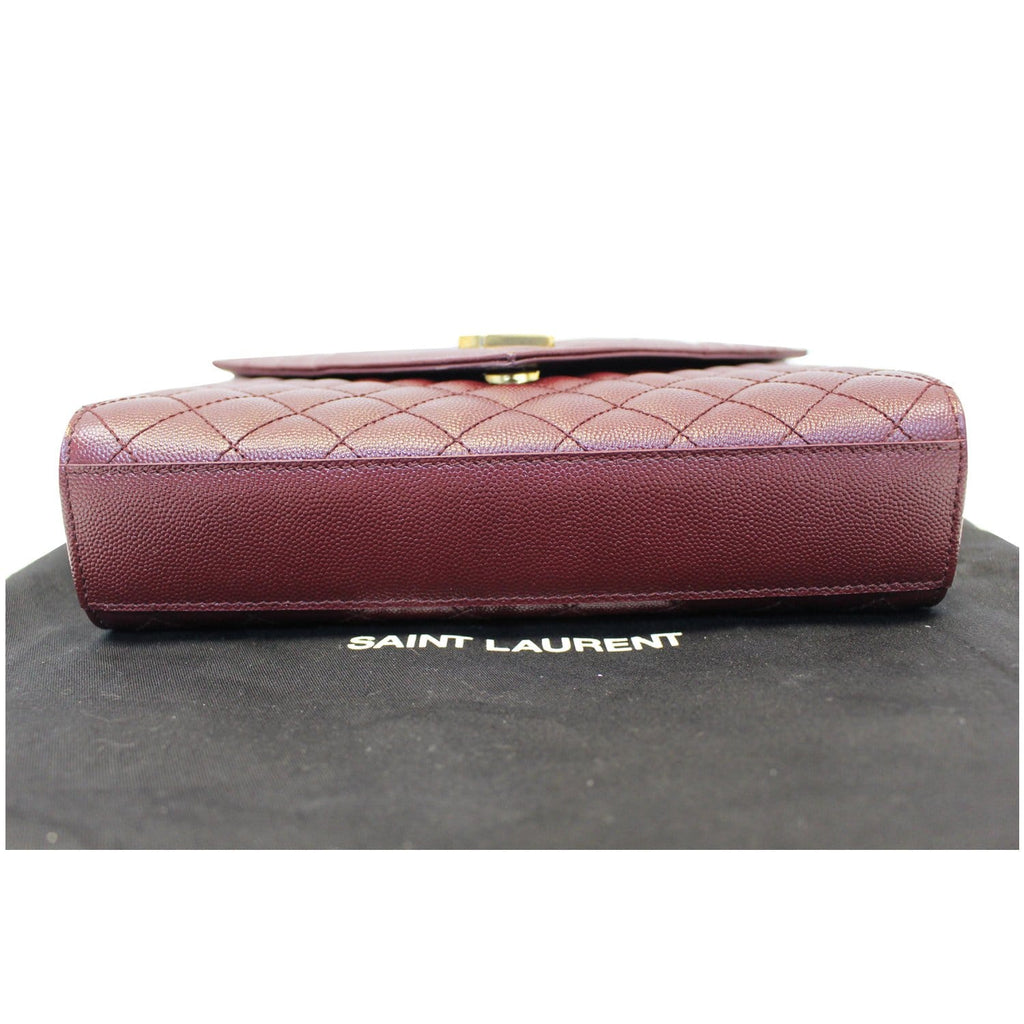 YVES Saint Laurent Envelope Medium Chain Shoulder Bag Burgundy