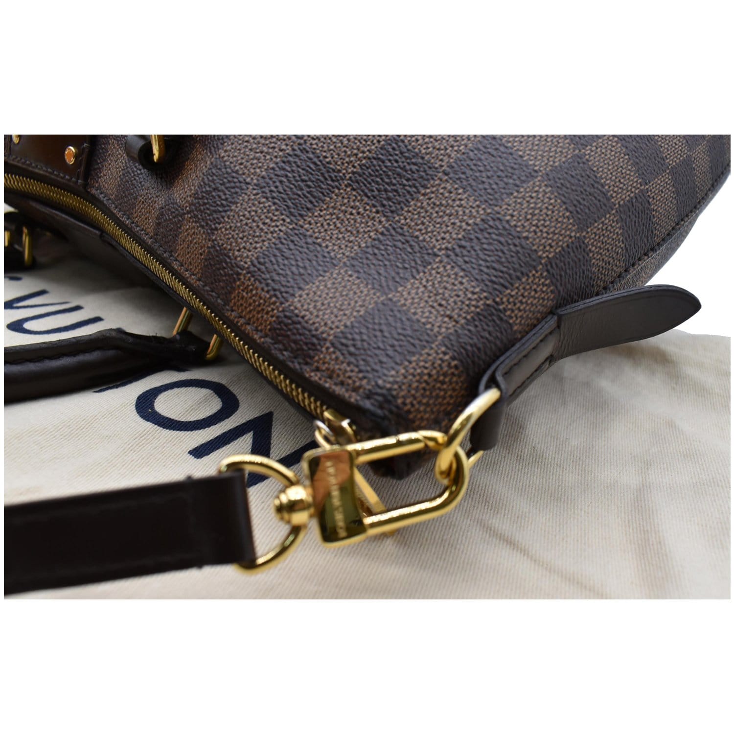LOUIS VUITTON Siena MM Damier Ebene Shoulder Bag Brown