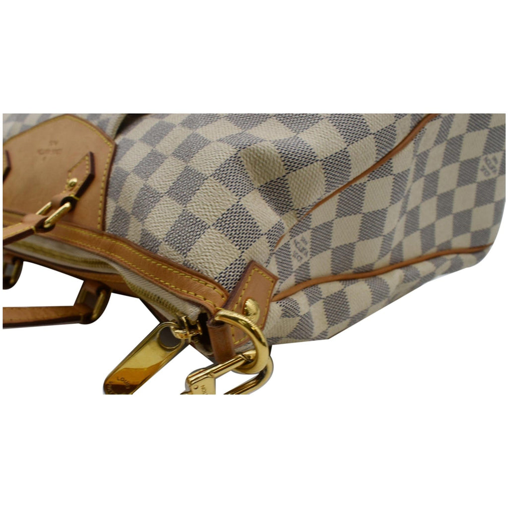 LOUIS VUITTON Siracusa GM Damier Azur Shoulder Bag White