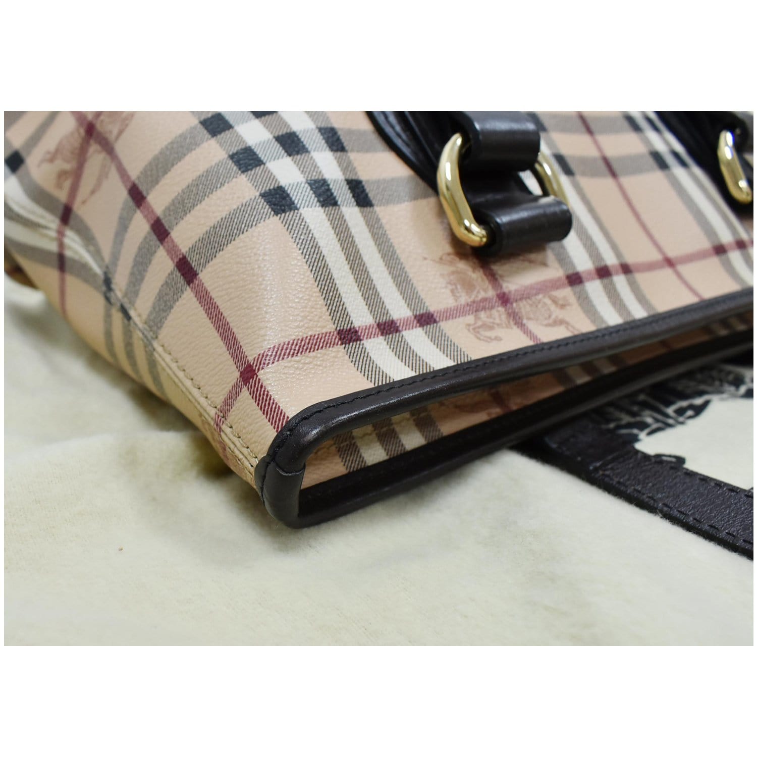 BURBERRY Haymarket Check Tote Bag Multicolor