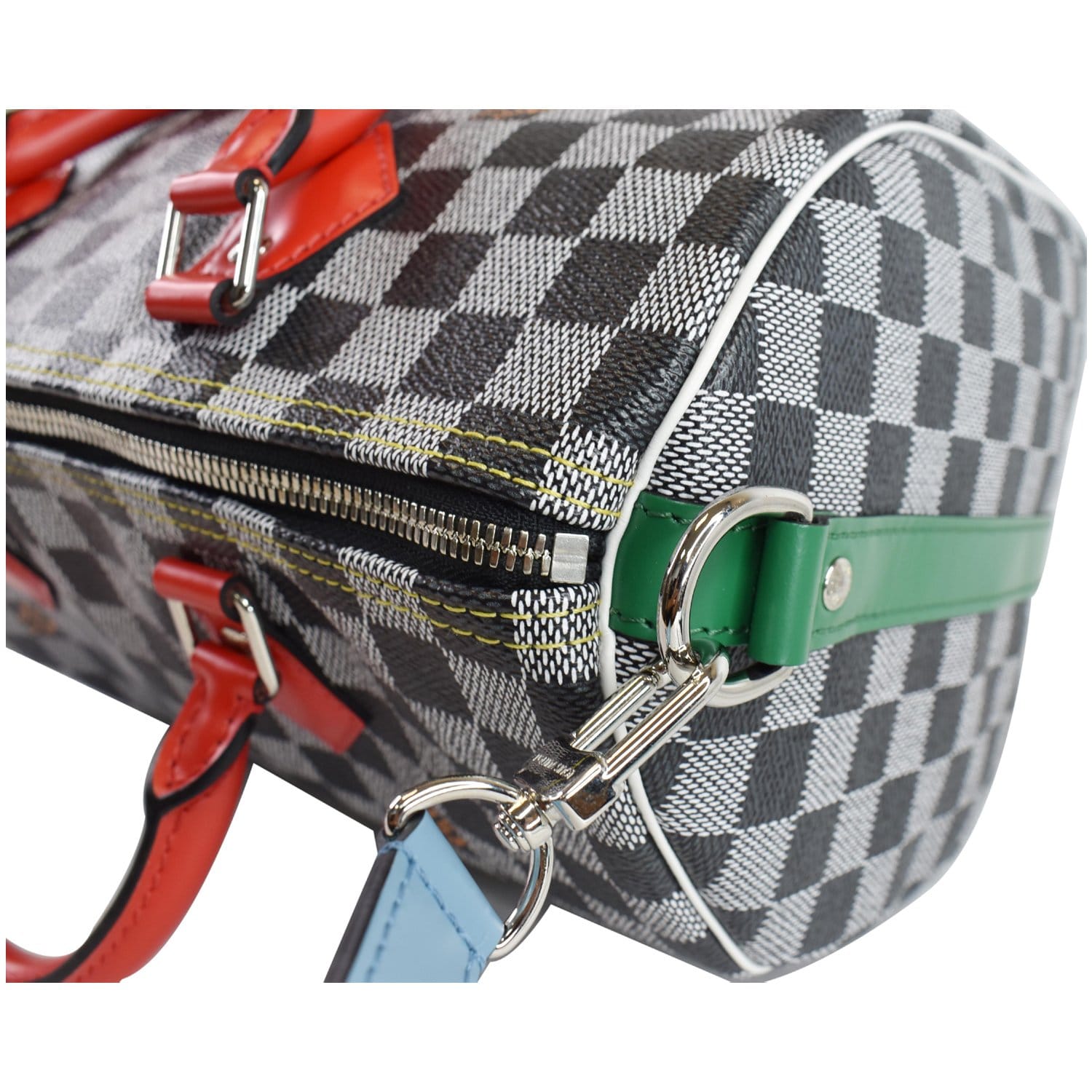 LOUIS VUITTON Speedy 30 Bandouliere Damier Shoulder Bag Black White