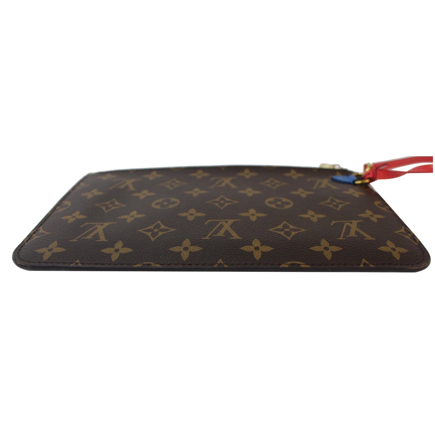 LOUIS VUITTON Pochette Wristlet Pouch Monogram Canvas Neverfull Totem MM Brown