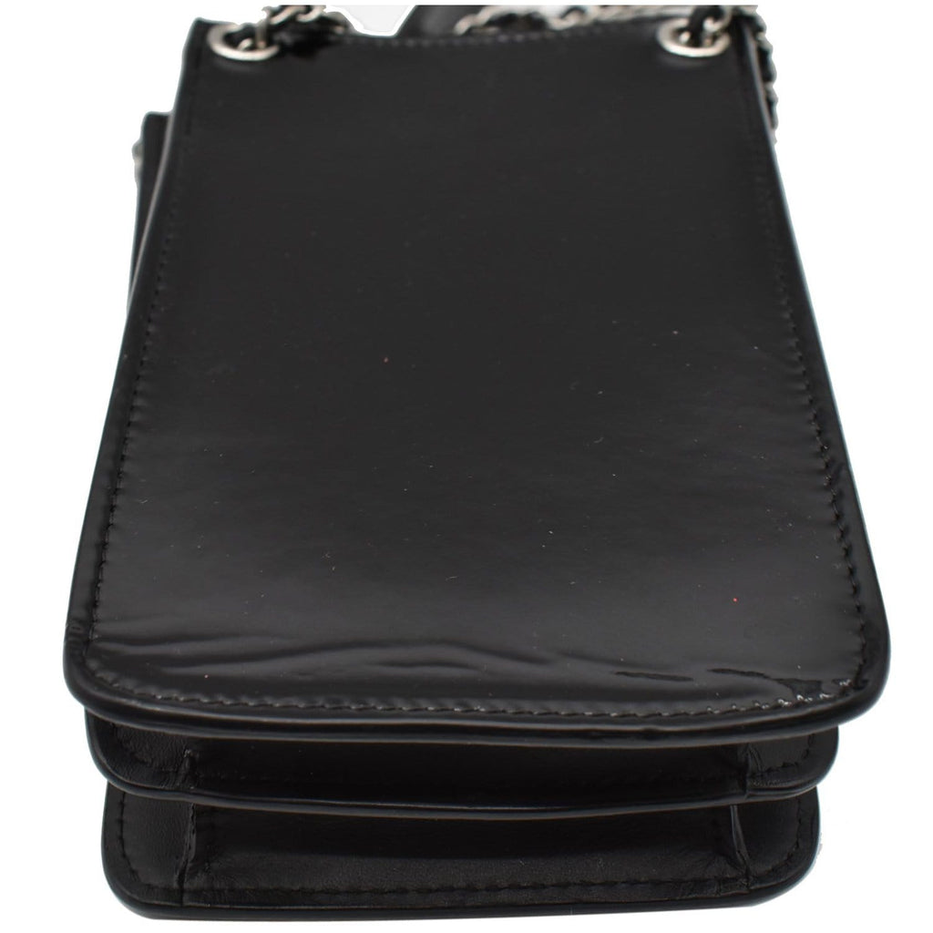 CHANEL O-Phone Holder Patent Leather Crossbody Bag Black