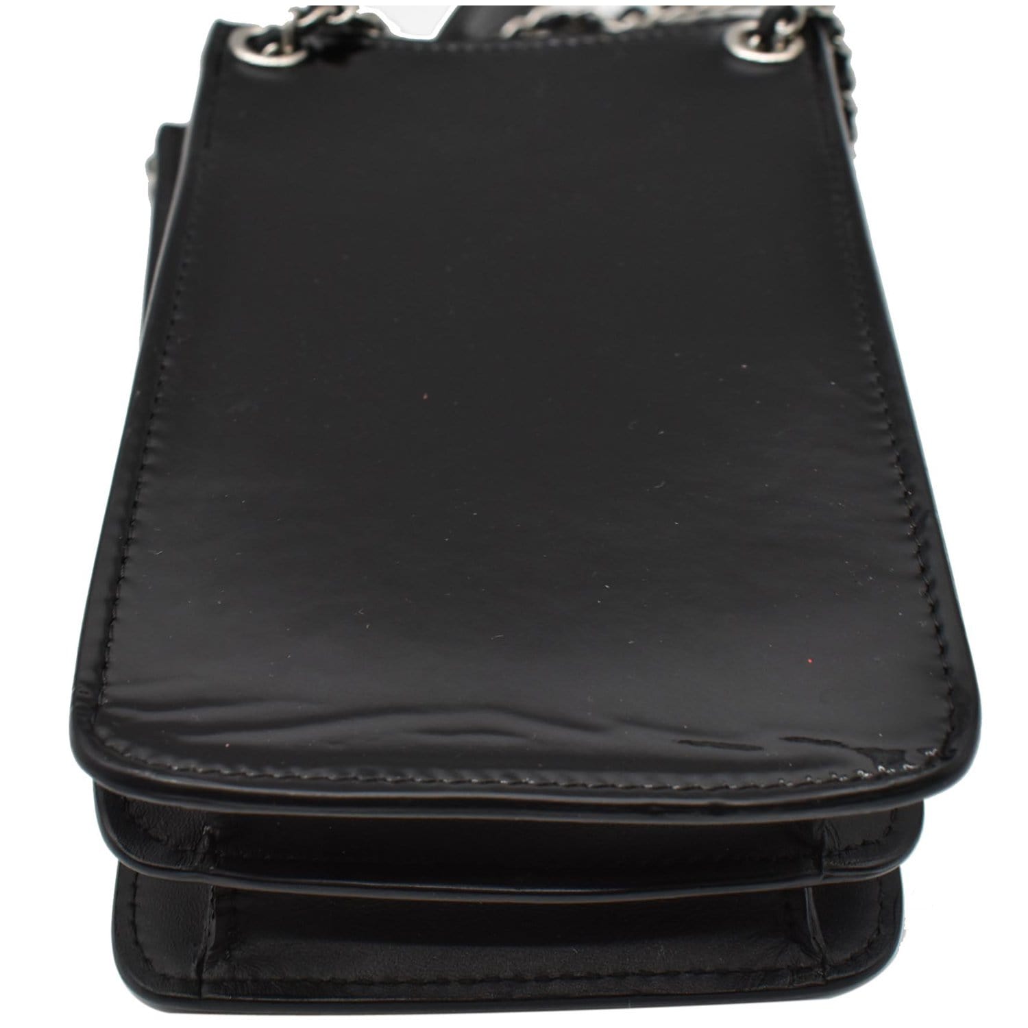 CHANEL O-Phone Holder Patent Leather Crossbody Bag Black