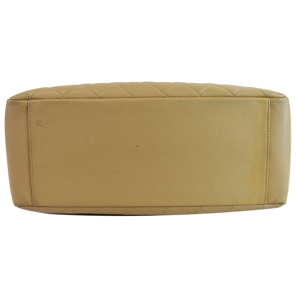 CHANEL Grand Shopping GST Caviar Leather Tote Bag Beige