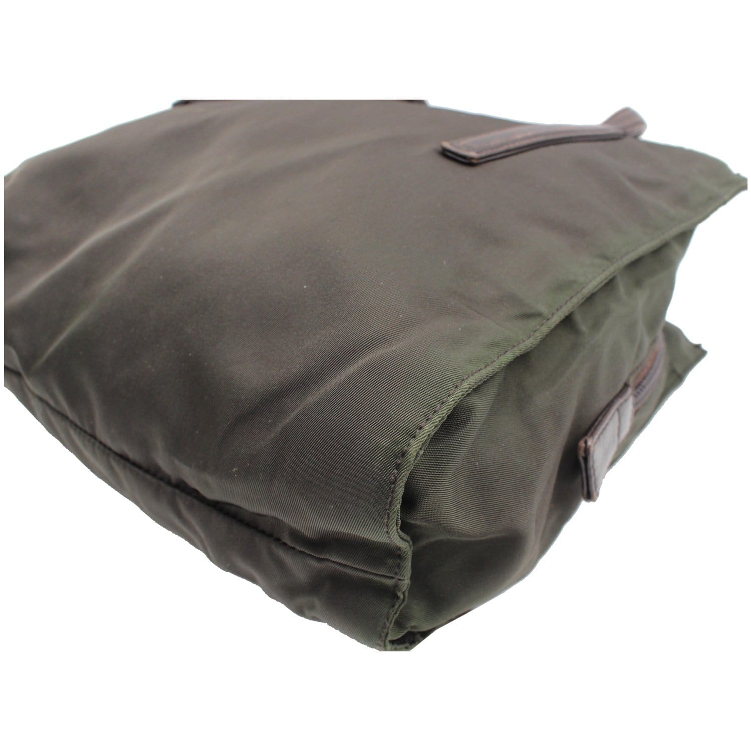 PRADA Nylon Tote Shoulder Bag Dark Green
