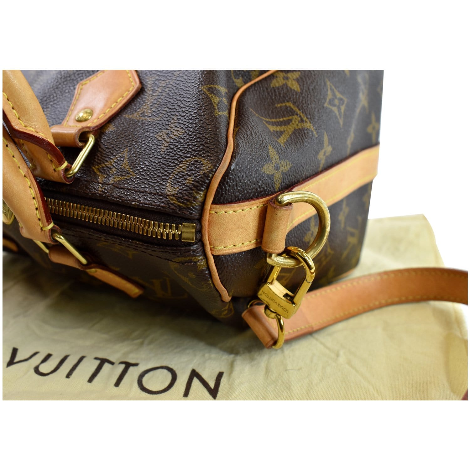 LOUIS VUITTON Speedy 25 Bandouliere Monogram Canvas Shoulder Bag Brown