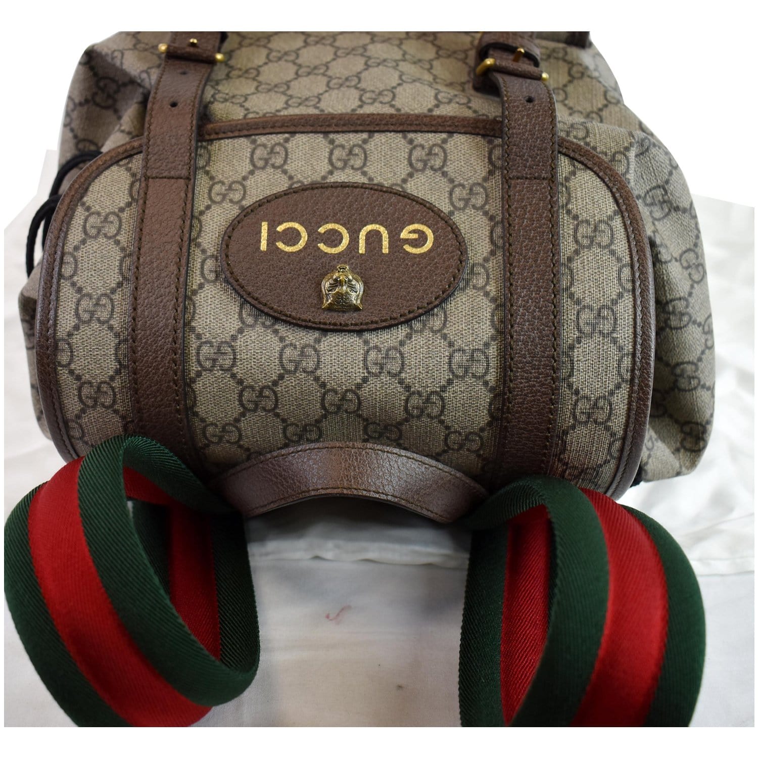 GUCCI Soft GG Supreme Canvas Backpack Bag Beige 473869