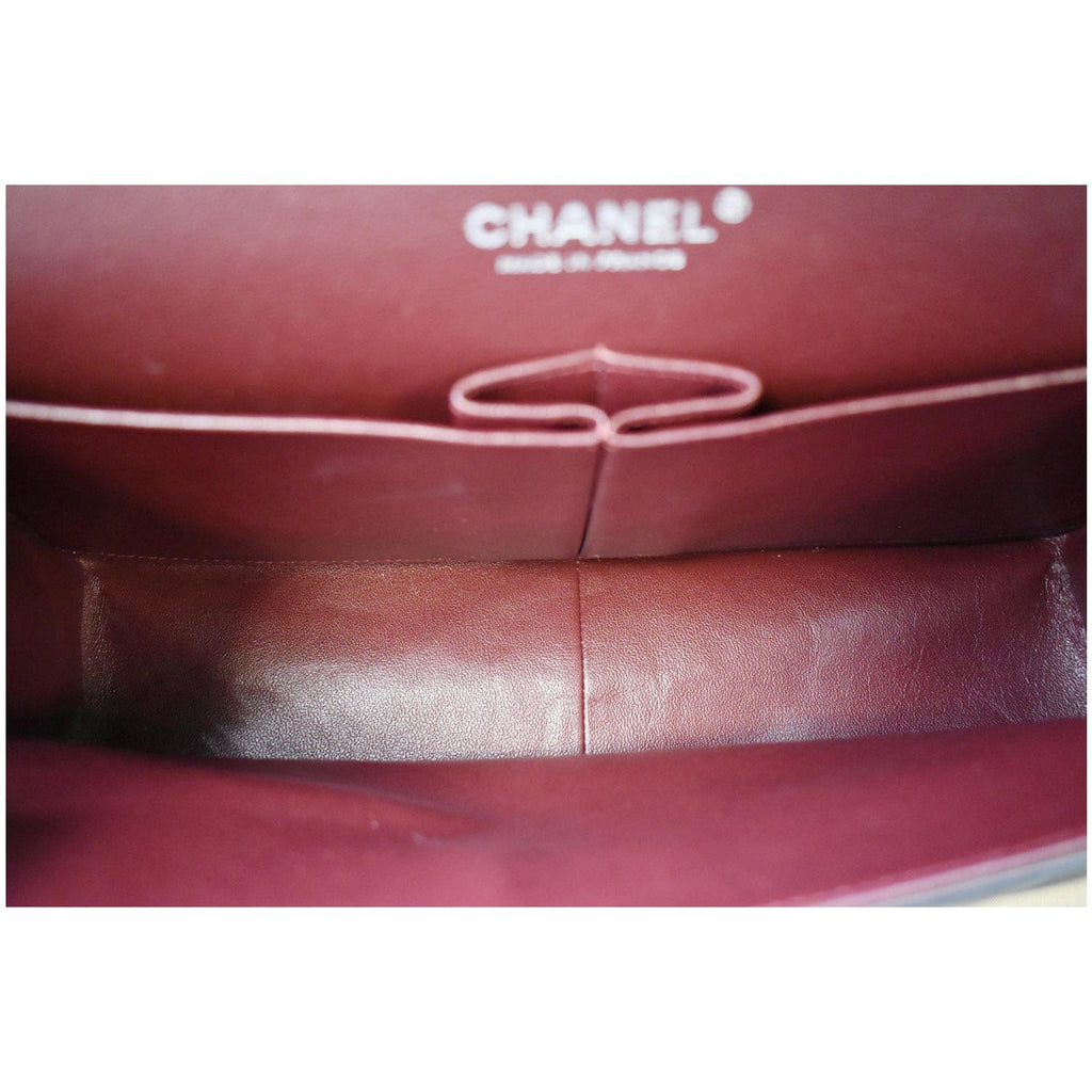 CHANEL Classic Jumbo Double Flap Lambskin Leather Shoulder Bag Black